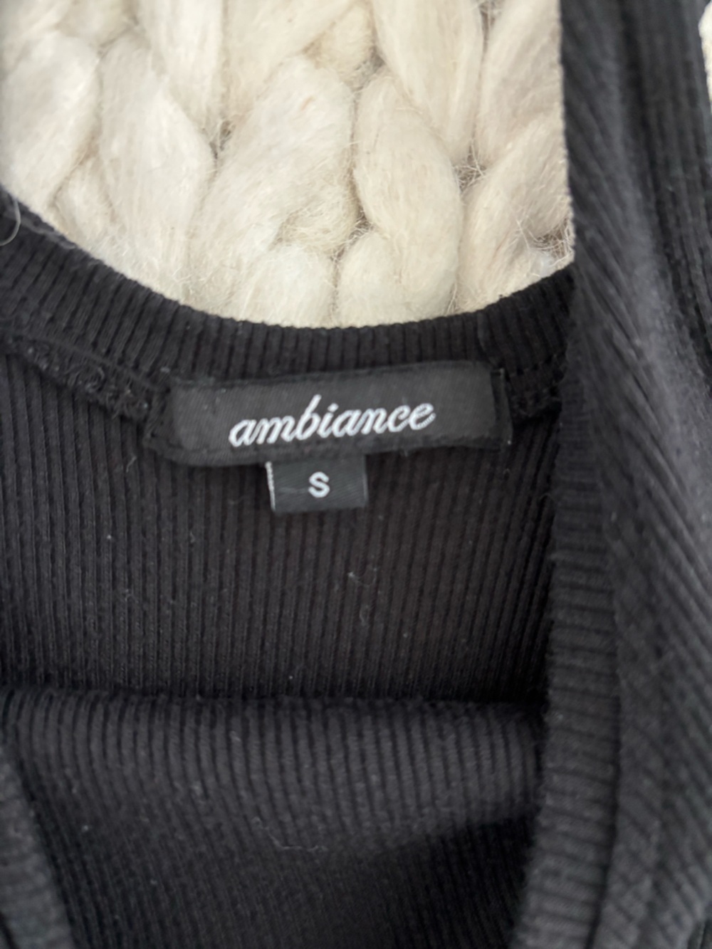 Ambiance Black Ribbed Top - Picture 2 of 2